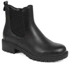 Block-Heeled Chelsea Boots - Black