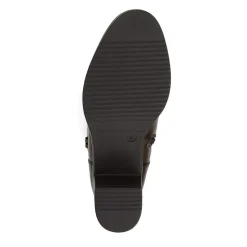 Block-Heeled Long Boots - Chocolate