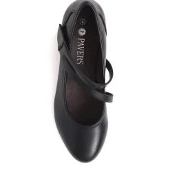 Block-Heeled Mary Janes - Black