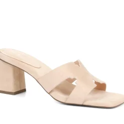 Block Heeled Sandals - Stone