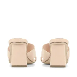 Block Heeled Sandals - Stone
