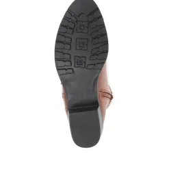 Block-Heeled Smart Ankle Boots - Tan