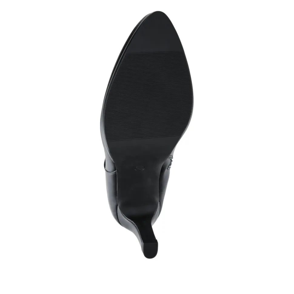 Block Heel Elegant Long Boots - Black