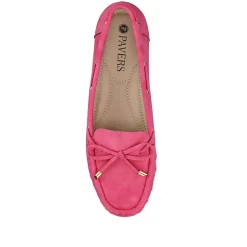 Bow Detailed Moccasins - Fuschia