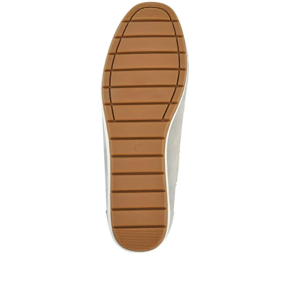 Bow Detailed Moccasins - Light Grey