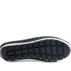 Breathable All Leather Grippy Pumps - Navy
