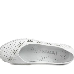 Breathable All Leather Grippy Pumps - White