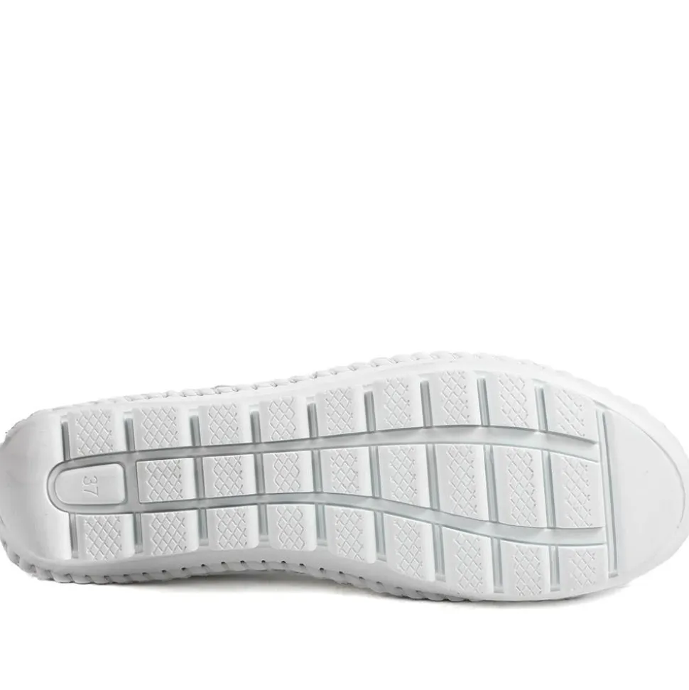 Breathable All Leather Grippy Pumps - White