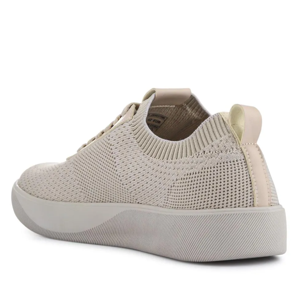 Breathable Chunky-Soled Lace-Ups - Beige