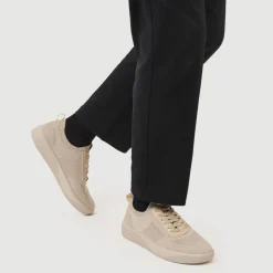 Breathable Chunky-Soled Lace-Ups - Beige