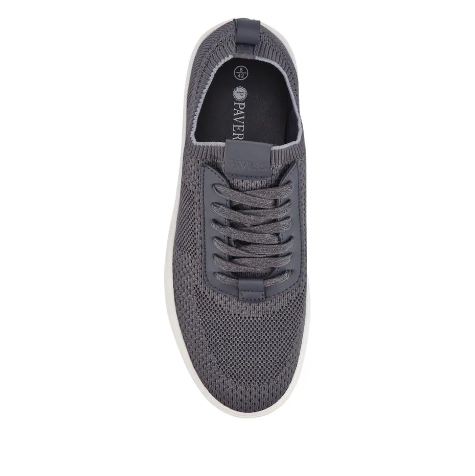 Breathable Chunky-Soled Lace-Ups - Charcoal
