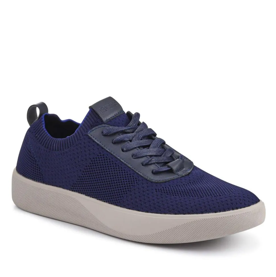 Breathable Chunky-Soled Lace-Ups - Navy