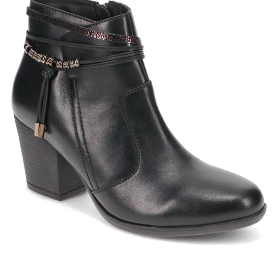 Breathable Leather Ankle Boots - Black
