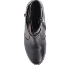 Breathable Leather Ankle Boots - Black