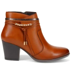 Breathable Leather Ankle Boots - Tan