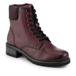 Breathable Leather Boots - Bordeaux