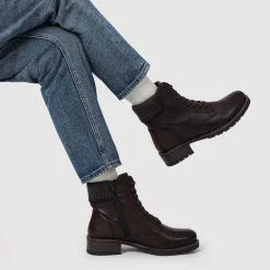 Breathable Leather Boots - Brown
