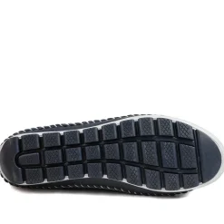 Breathable Leather Lace Up Shoes - Navy