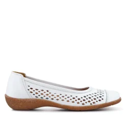 Breathable Leather Pumps - White