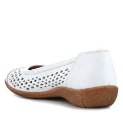 Breathable Leather Pumps - White