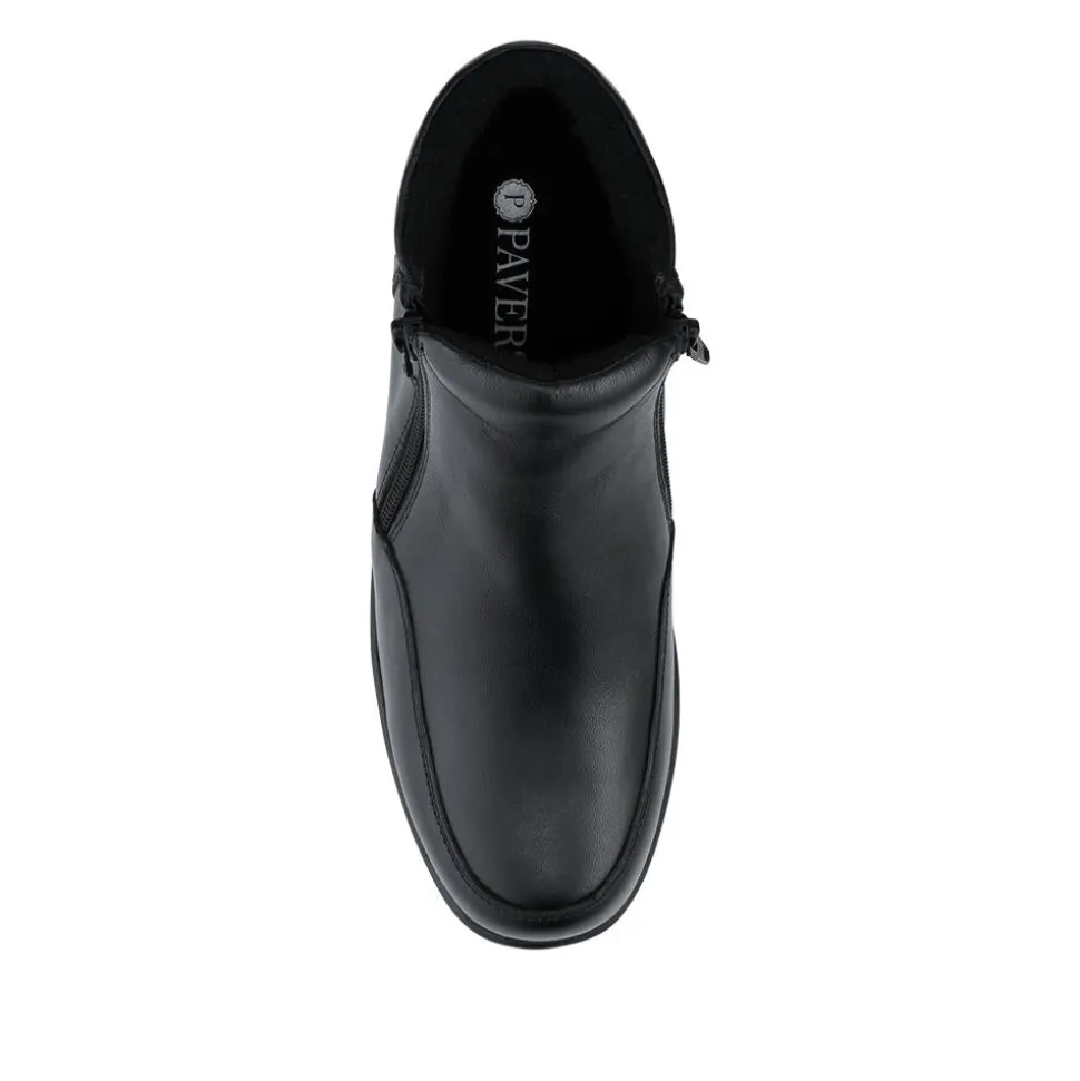 Breathable Leather Water Resistant Boots - Black