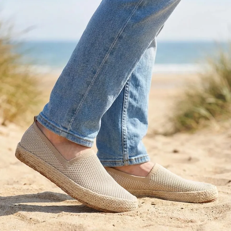 Breathable Slip-On Espadrilles - Beige