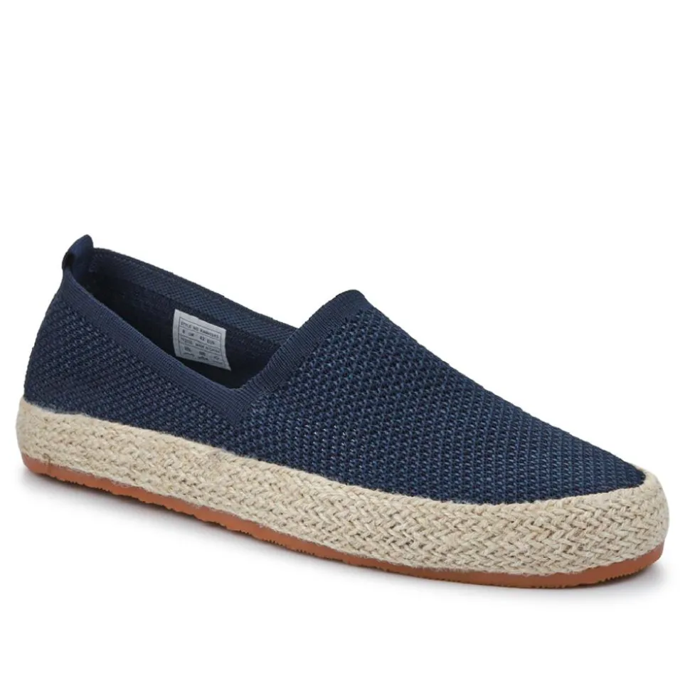 Breathable Slip-On Espadrilles - Navy