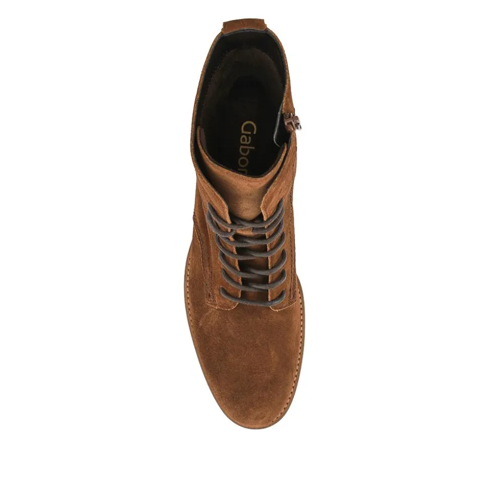 Brite Gabor Leather Slip on Ankle Boots - Tan