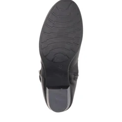 Buckled Calf-Length Boots - Black