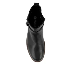 Buckle-Detail Ankle Boots - Black