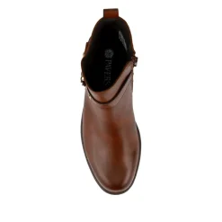 Buckle-Detail Ankle Boots - Tan