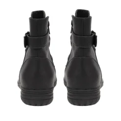 Buckle-Detailed Ankle Boots - Black