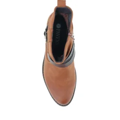 Buckle-Detailed Ankle Boots - Tan