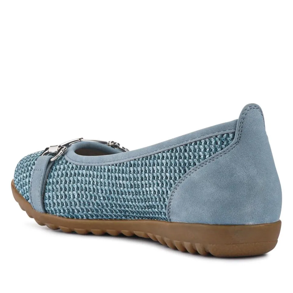Buckle-Detailed Lightweight Pumps - Denim