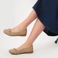 Buckle-Detailed Lightweight Pumps - Sand