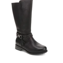 Buckle-Detailed Long Boots - Black