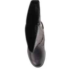 Buckle-Detailed Long Boots - Black