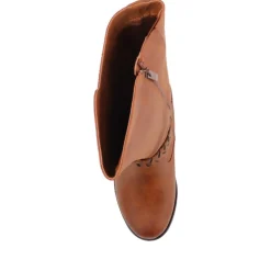 Buckle-Detailed Long Boots - Tan