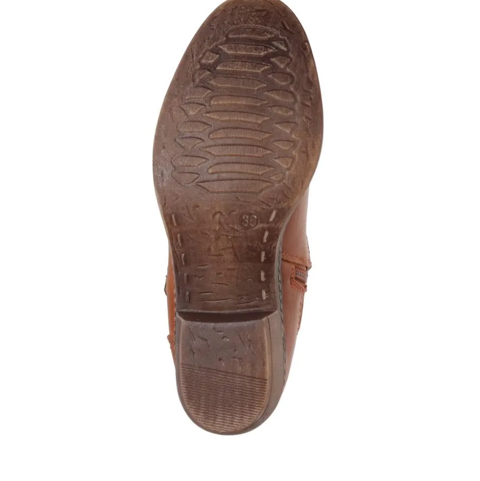Buckle-Detailed Slouch Long Boots - Light Brown