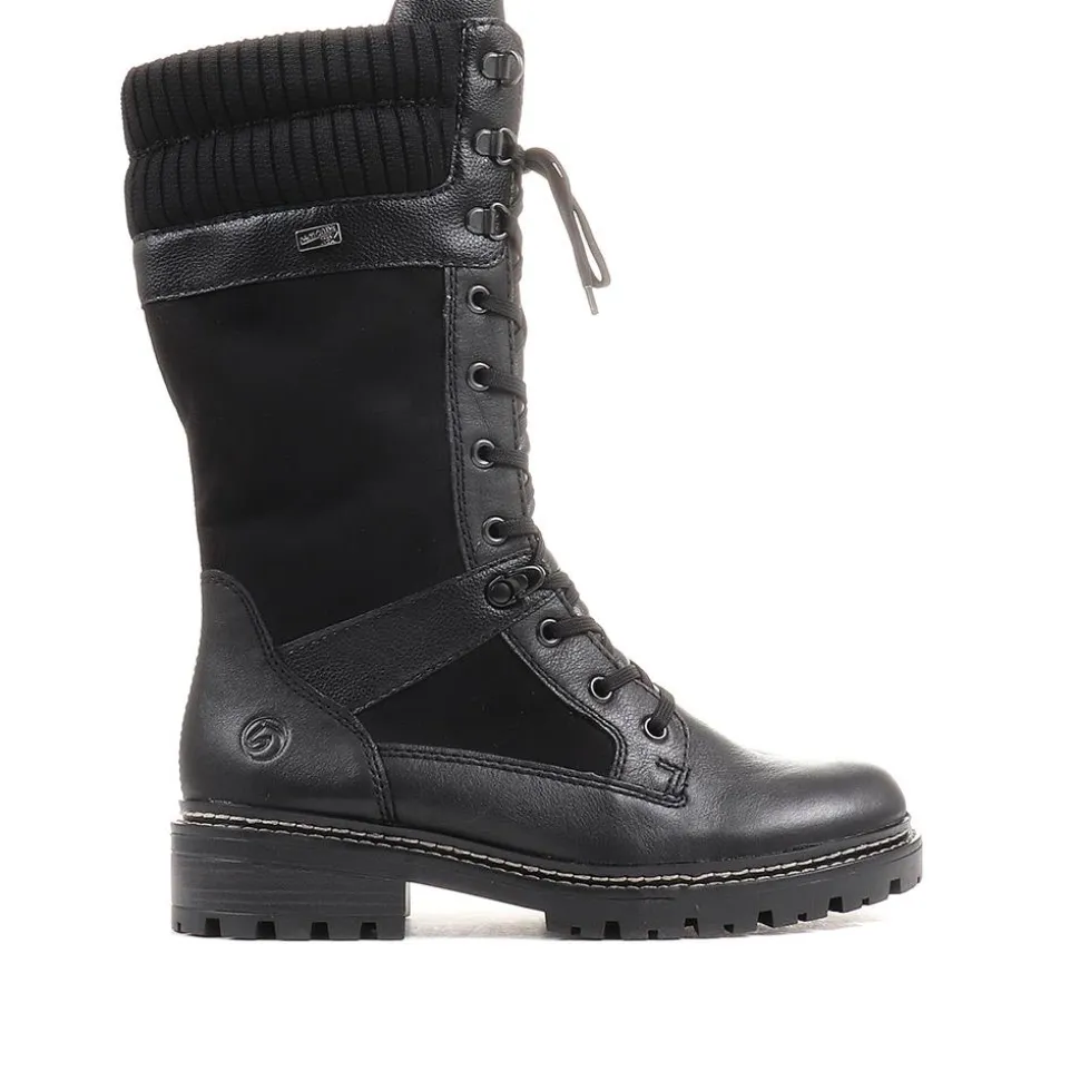 Buckle Detail Long Boots - Black