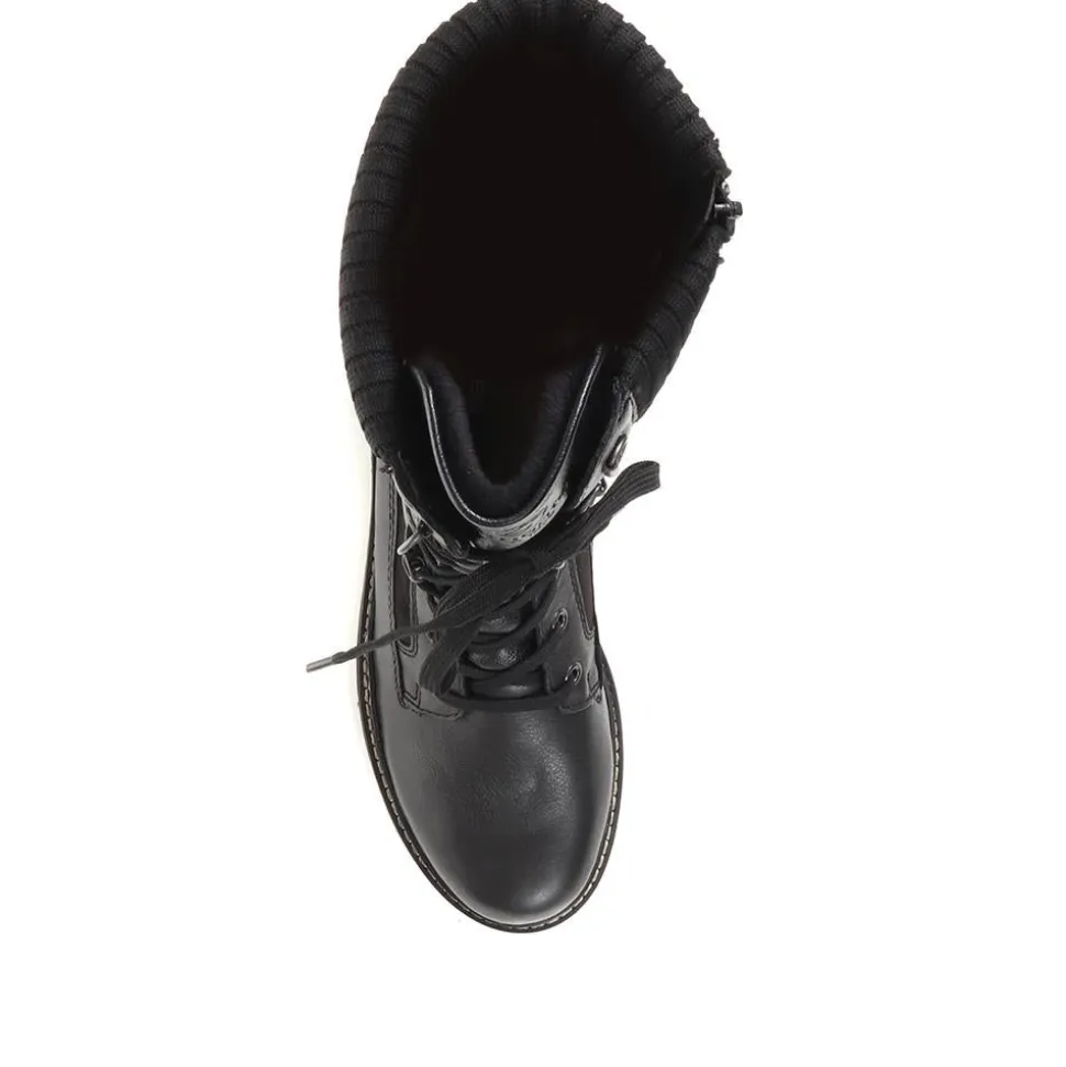 Buckle Detail Long Boots - Black