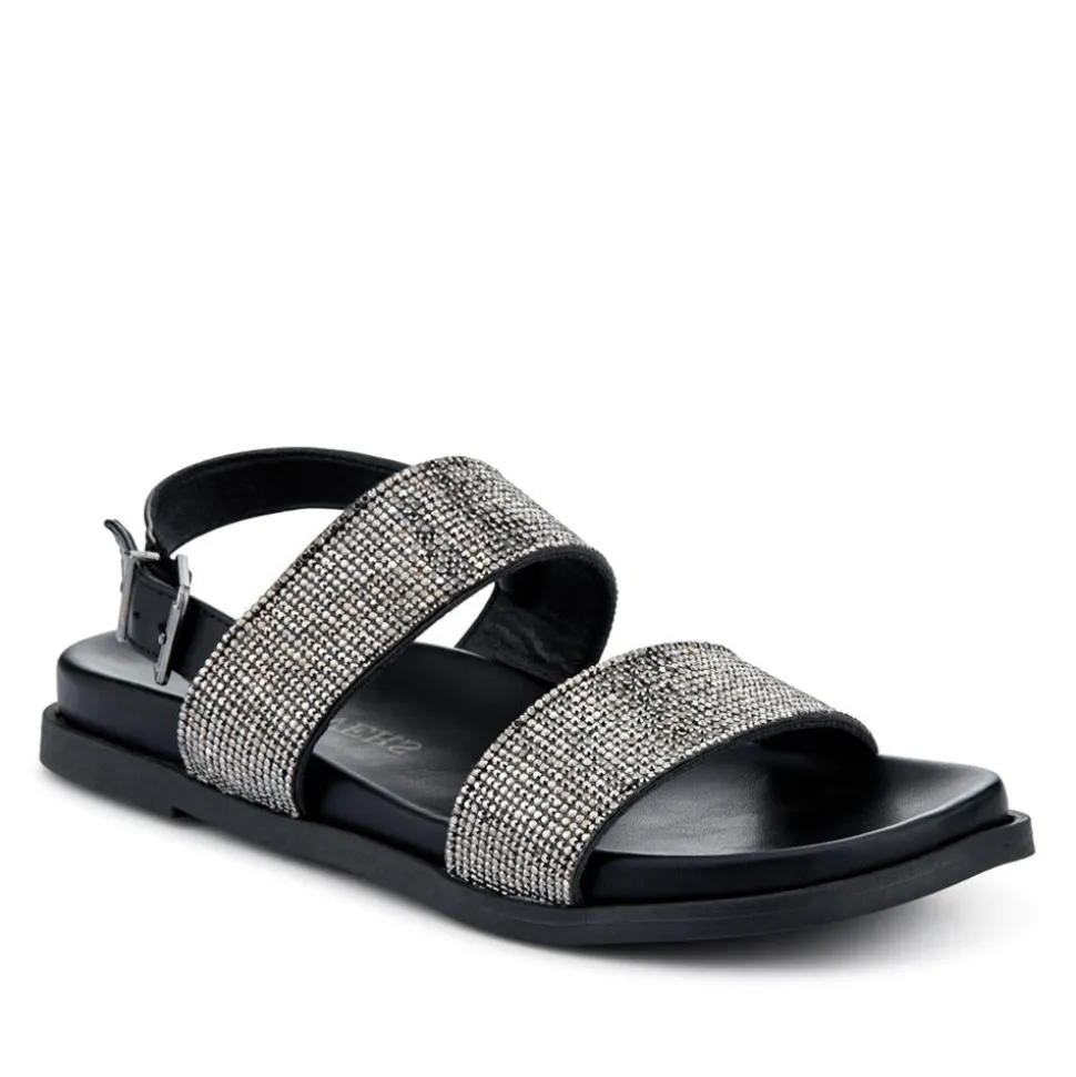 Buckled Slingback Sandals - Black