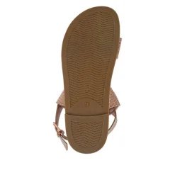 Buckled Slingback Sandals - Rose Gold