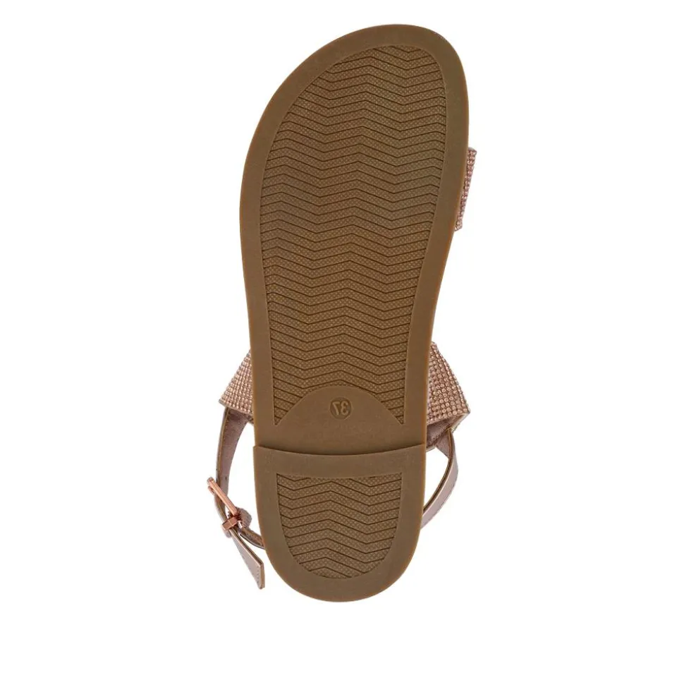Buckled Slingback Sandals - Rose Gold