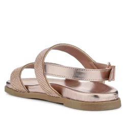 Buckled Slingback Sandals - Rose Gold