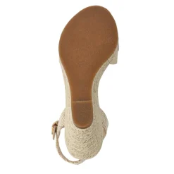 Buckled Wedge-Heel Espadrilles - Gold