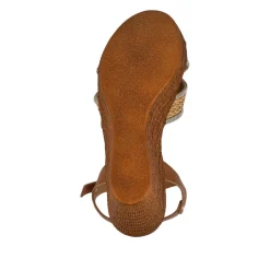 Buckle-Fastening Wedge Espadrilles - Beige
