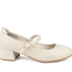 Buckle-Fasten Smart Mary Janes - Gold Shimmer