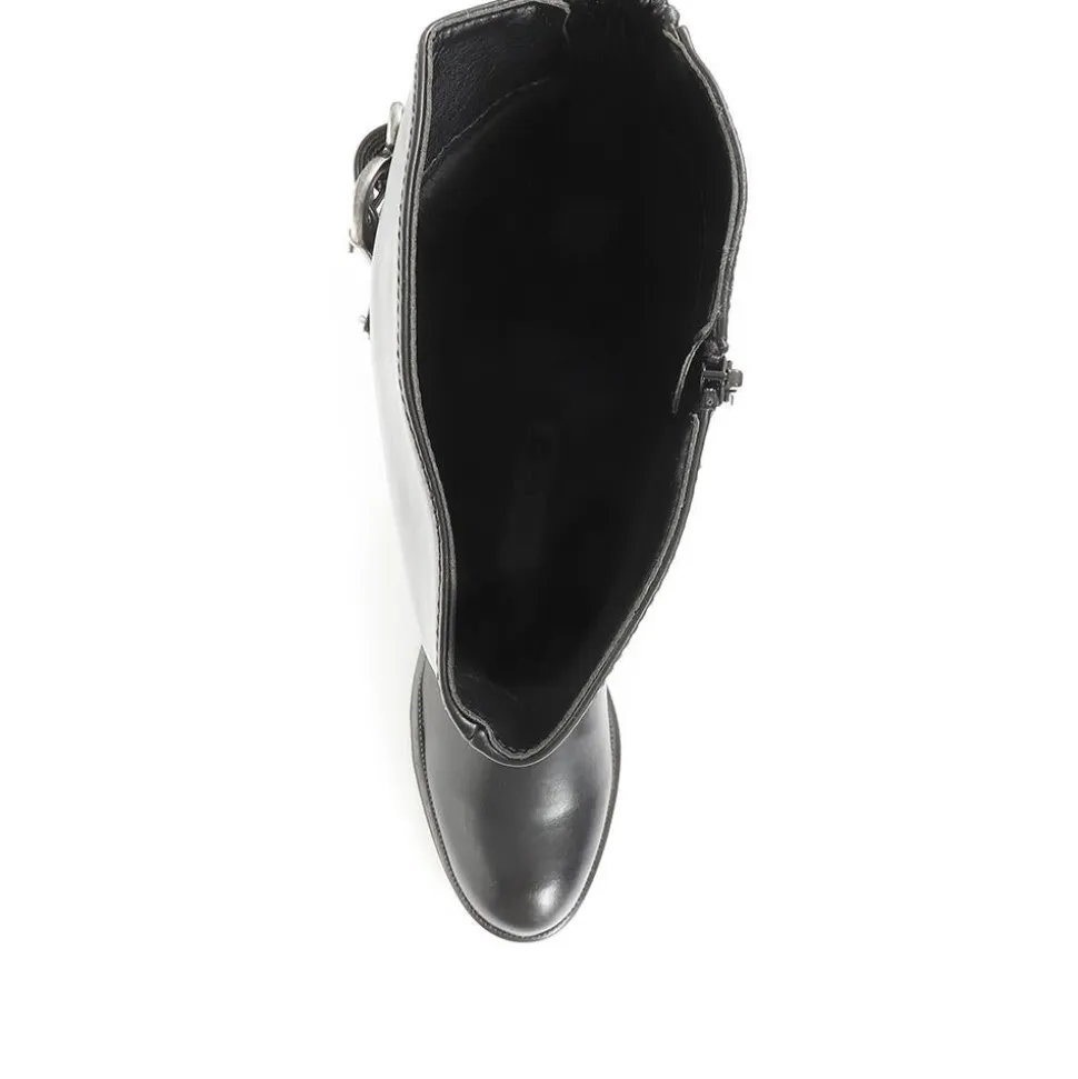 Buckle Rider Boots - Black