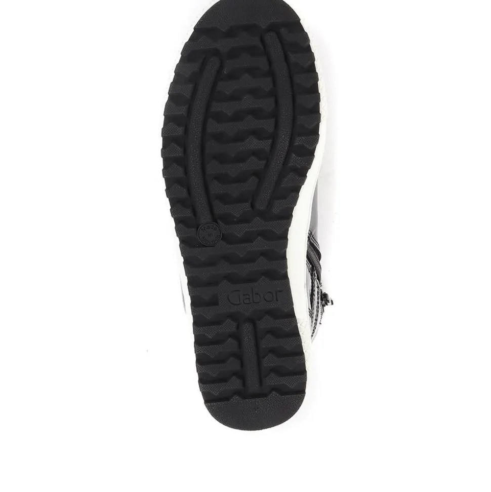 Bulner High Top Leather Trainers - Black Patent